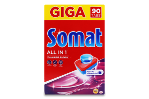 Таблетки для посудомийних машин Somat All in 1 90 шт